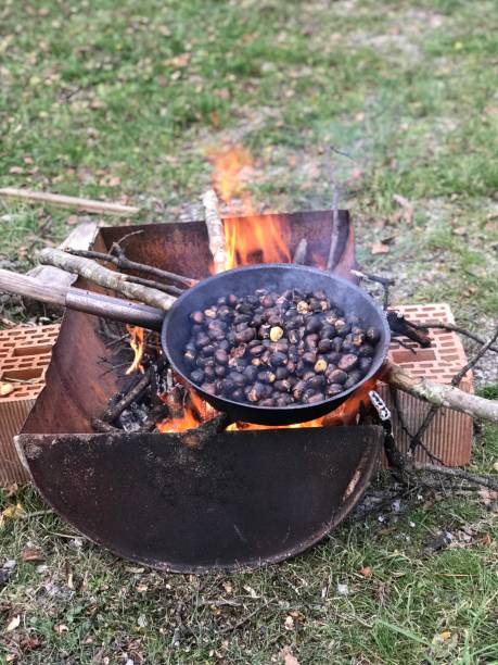 Castagne arrostite sul fuoco, tradizione della Garfagnana
